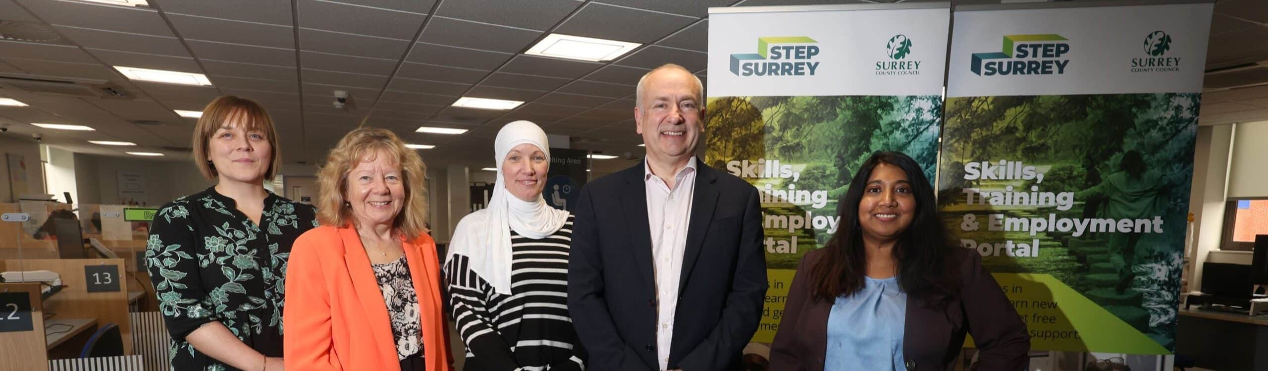 Large rectangle image for the launch of the Get Surrey Working Plan